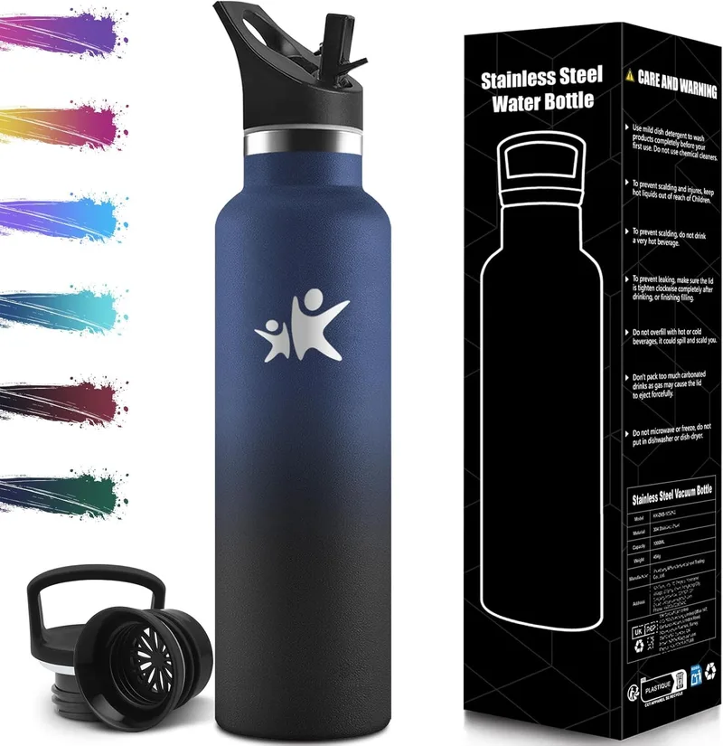 Mulbijeo ▫️ Garrafa de água em aço inoxidável, 1000 ML reutilizável sem BPA, Garrafa de água térmica, Garrafa de água, Isolamento a vácuo de parede dupla, Garrafa térmica, Garrafa de água para adultos, Garrafa de água desportiva, Garrafa térmica, Garrafa térmica, Garrafa de água para adultos, Despor