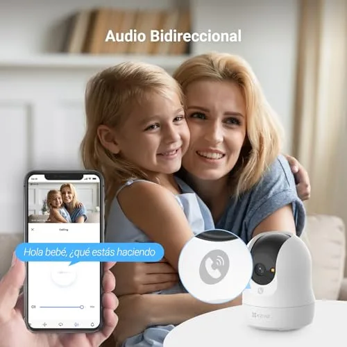 EZVIZ ▫️ C6N G1 3K (Conjunto de 2) Câmara de vigilância Wi-Fi para interiores com visão de 360°, câmara IP com deteção de pessoas, visão noturna a cores, áudio bidirecional, acompanhamento com zoom, controlo remoto, para bebés/empresas 5