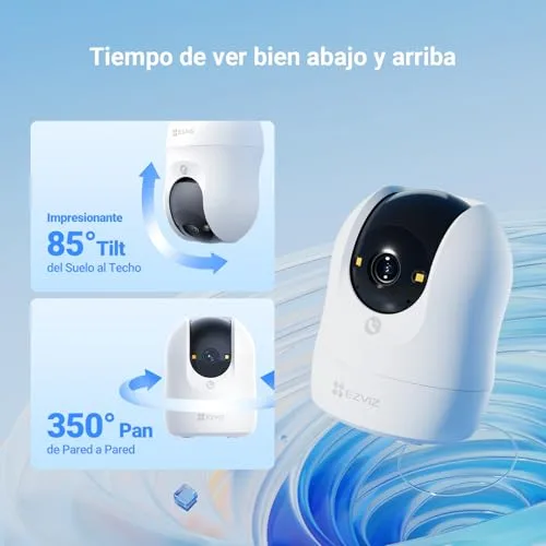 EZVIZ ▫️ C6N G1 3K (Conjunto de 2) Câmara de vigilância Wi-Fi para interiores com visão de 360°, câmara IP com deteção de pessoas, visão noturna a cores, áudio bidirecional, acompanhamento com zoom, controlo remoto, para bebés/empresas 6