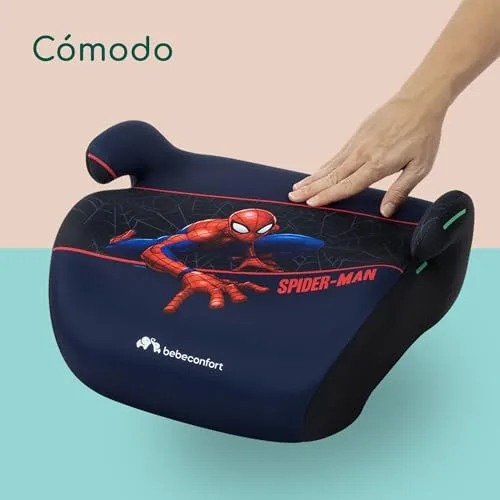 Bebeconfort ▫️ Marvel Manga i-Safe, Assento elevatório para automóvel, Cadeira auto Marvel Legends Spiderman, 6-12 anos, 128–150 cm, 22-36 kg, Leve, fácil instalação com cinto de segurança, almofadada, Spiderman autêntico 4