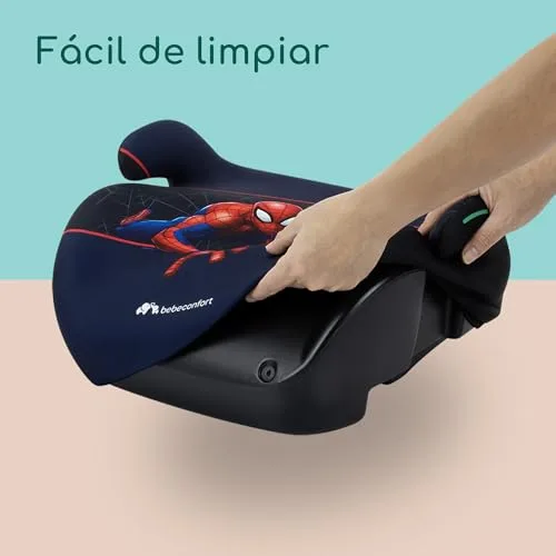 Bebeconfort ▫️ Marvel Manga i-Safe, Assento elevatório para automóvel, Cadeira auto Marvel Legends Spiderman, 6-12 anos, 128–150 cm, 22-36 kg, Leve, fácil instalação com cinto de segurança, almofadada, Spiderman autêntico 6