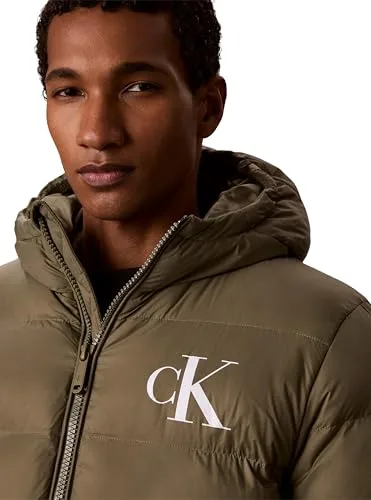 Calvin Klein ▫️ Ls Ltwt Nylon Padded Hooded Puff Lv04rg513g Casacos para homem 3