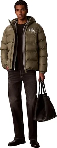 Calvin Klein ▫️ Ls Ltwt Nylon Padded Hooded Puff Lv04rg513g Casacos para homem 4