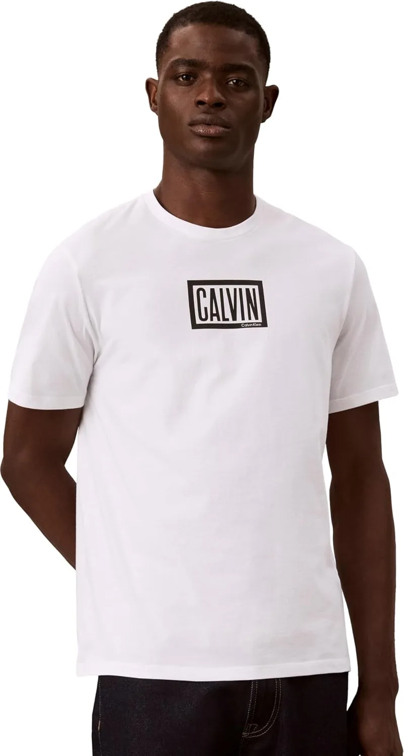 Calvin Klein ▫️ SS 30s EU Boxed Calvin Graphic T Lv04rh818g T-shirts com estampado para homem