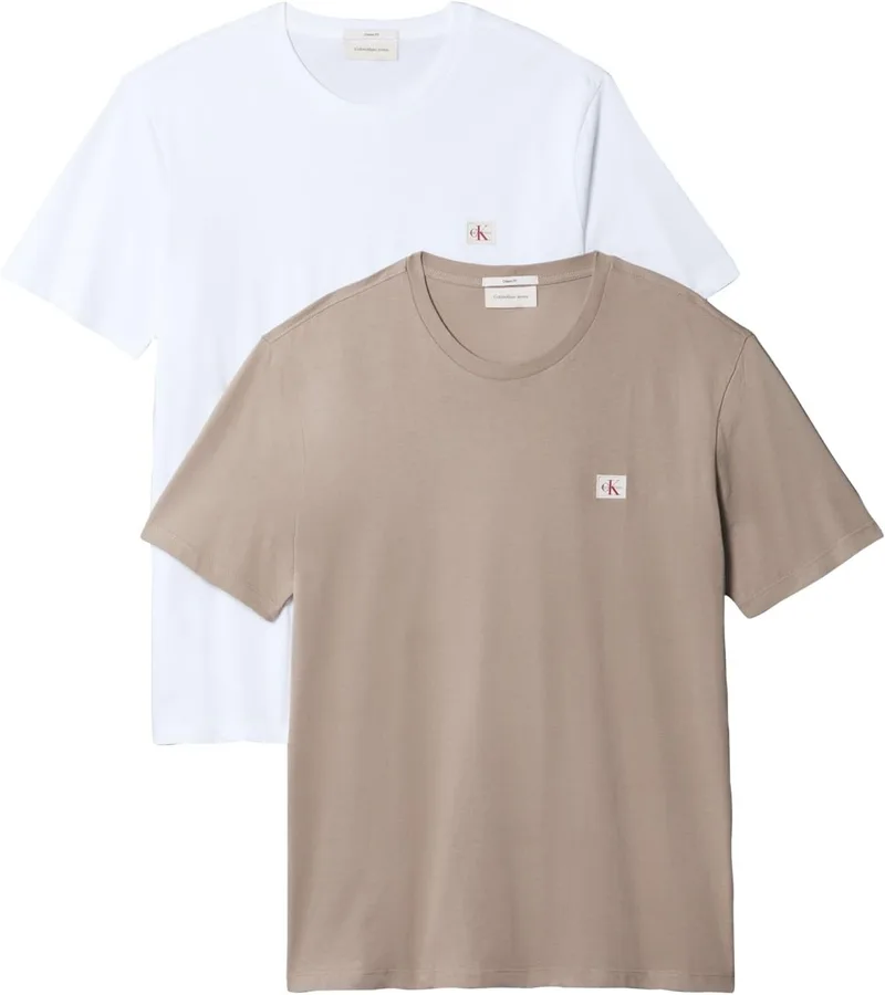 Calvin Klein ▫️ Camisola SS Badge, 2 unidades, Lv04rd248g, Camisolas para homem