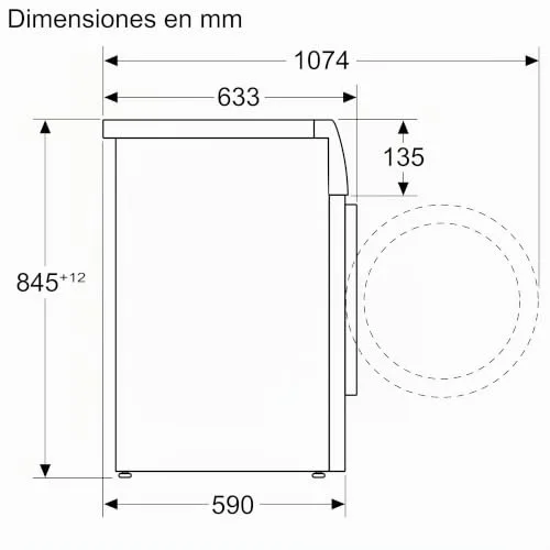 Bosch ▫️ Máquina de lavar roupa de carregamento frontal, 10 kg, 1600 rpm, i-DOS, Branco, WGE03400EP 3