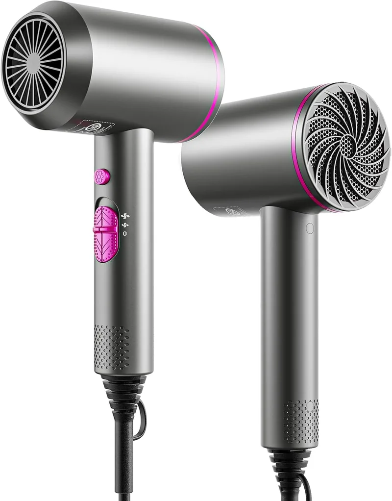 BANNILU ▫️ Secador de cabelo potente e rápido com tecnologia iônica, 3 modos e botão de ar frio, secador de cabelo para mulheres e homens