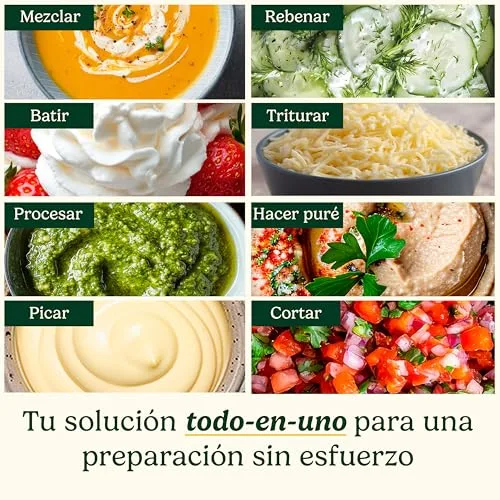 CUISINART ▫️ Batedora de imersão Power Blend de 400 W com velocidade variável, lâmina em aço inoxidável, copo anti-riscos sem BPA, taça do processador, batedor e recipiente Prep-and-Go. 2