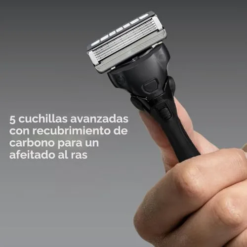 Wilkinson Sword ▫️ Hydro 5 Ultimate – Máquinas de barbear para homem, Pacote económico, ácido hialurónico, lâminas com revestimento de carbono, cabo da máquina de barbear com 5 recargas de lâmina 4