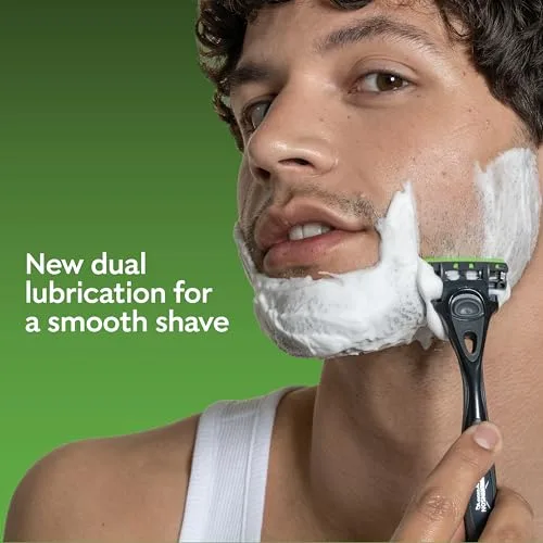 Wilkinson Sword ▫️ Hydro 3 lâminas de barbear para homem, dupla lubrificação, lâminas com revestimento de carbono, pacote de recargas para máquina de barbear masculina, 8 recargas para máquina de barbear 3