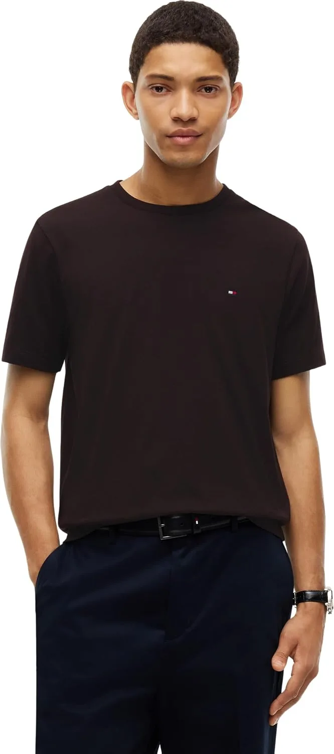 Tommy Hilfiger ▫️ Camiseta de manga curta para homem Seasonal Solid tee com gola redonda