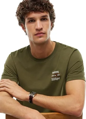 Tommy Hilfiger ▫️ Conjunto de 2 T-shirts com Estampado no Peito Reg Mw0mw45091 T-shirt de manga curta para homem (Conjunto de 2) 4