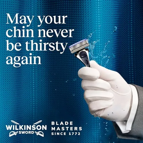 Wilkinson Sword ▫️ Hydro 5 - Lâminas de substituição para máquina de barbear masculina, embalagem de 4 unidades 3