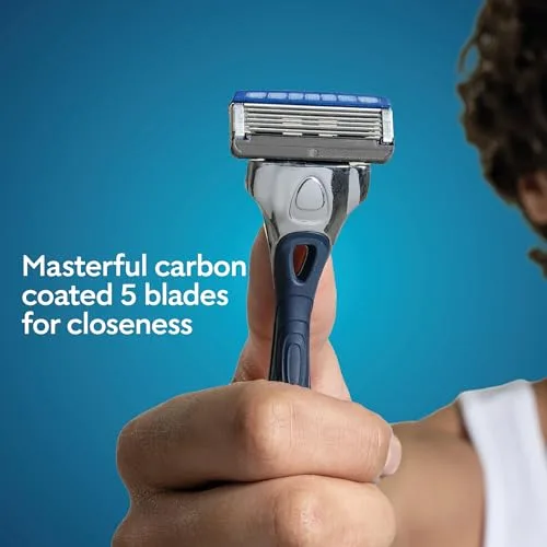 Wilkinson Sword ▫️ Hydro 5 - Lâminas de substituição para máquina de barbear masculina, embalagem de 4 unidades 5