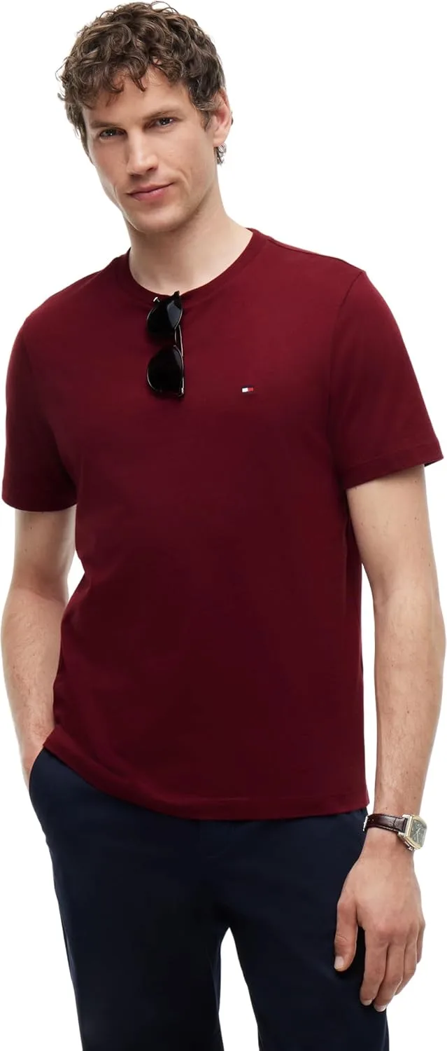 Tommy Hilfiger ▫️ Camiseta de manga curta para homem «Seasonal Solid» com gola redonda