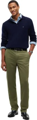 Tommy Hilfiger ▫️ Calças chino para homem Core Denton Essential Twill, corte reto 4
