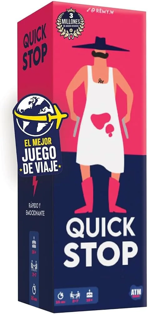 ATM Gaming ▫️ QuickStop - Jogos de mesa para adultos e famílias +16 - Dinâmico, rápido e ousado - De 2 a 7 jogadores - Jogo de festa para amigos | Jogo de viagem