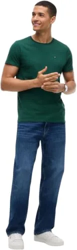 Tommy Hilfiger ▫️ Tommy Jeans Camiseta de manga curta para homem, em malha, corte justo 4