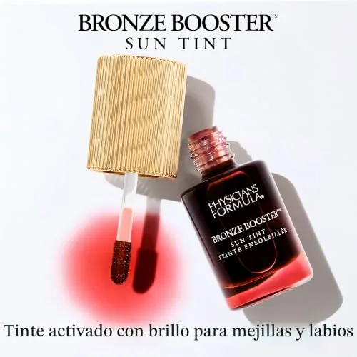 Physicians Formula ▫️ Bronze Booster Cheek and Lip Stain, Bronzador com niacinamida, fosfolípidos e vitaminas C e E, longa duração, tom natural e luminoso, Bronze Tint 2