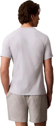 Calvin Klein ▫️ Camisolas de manga curta para homem, conjunto de 3, gola redonda, básicas 2