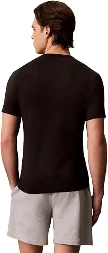 Calvin Klein ▫️ Camisolas de manga curta para homem, conjunto de 3, com gola redonda, básicas 2
