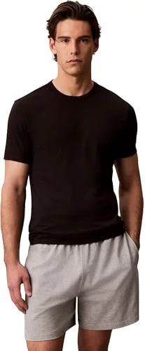 Calvin Klein ▫️ Camisolas de manga curta para homem, conjunto de 3, com gola redonda, básicas 4