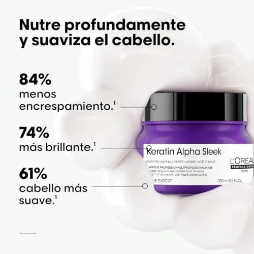 L'Oréal Professionnel Paris ▫️ L'Oréal Professionnel Keratin Alpha Sleek, Máscara Anti-Frizz 250 ml 2