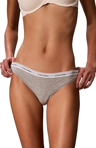 Calvin Klein ▫️ Women's, Tanga, embalagem de 3 unidades LV00QD5209, Tanga, Preto/Cinzento Mesclado/Pele de Cobra Marmorizada, Tamanho S, S 3