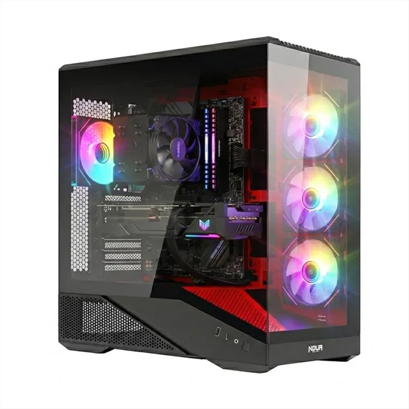 Noua ▫️ Cool GR200 | Caixa para PC Gaming ATX Mid Tower | Ventilador PWM com LED ARGB | USB 3.0 e Type-C | Suporte para refrigeração líquida de 360 mm | Vidro temperado e malha | Vermelho