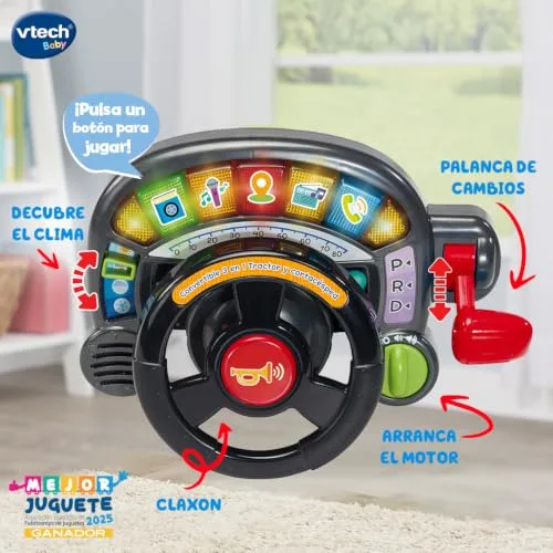 VTech ▫️ Trator e cortador de relva conversível 3 em 1 para bebés, brinquedo para maiores de 1 ano 6
