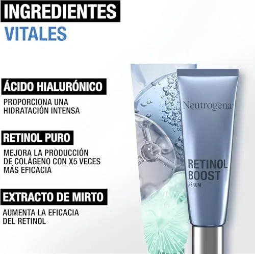 Neutrogena ▫️ Retinol Boost – Rotina antienvelhecimento com retinol puro para o rosto, inclui Soro antienvelhecimento (30 ml), Contorno de olhos (15 ml) e Soro noturno intensivo (30 ml), para uma pele mais jovem e sem rugas 2