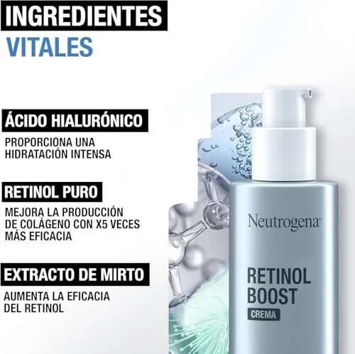 Neutrogena ▫️ Retinol Boost – Rotina antienvelhecimento com retinol puro para o rosto, inclui Soro antienvelhecimento (30 ml), Contorno de olhos (15 ml) e Soro noturno intensivo (30 ml), para uma pele mais jovem e sem rugas 3