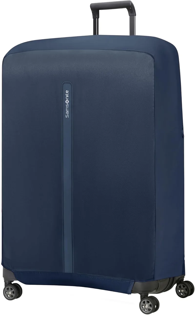 Samsonite ▫️ TA Revolution - Capa protetora dobrável para mala tamanho XL, adequada para malas de 81–86 cm, proteção para mala, com detalhe refletor, azul (Midnight Blue)