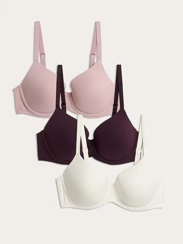 Marks & Spencer ▫️ Sutiãs de copa inteira com aros para mulher, em pacote de 3 2