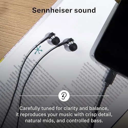 Sennheiser ▫️ Auscultadores intra-auriculares CX 80U com comando à distância integrado - Preto 2