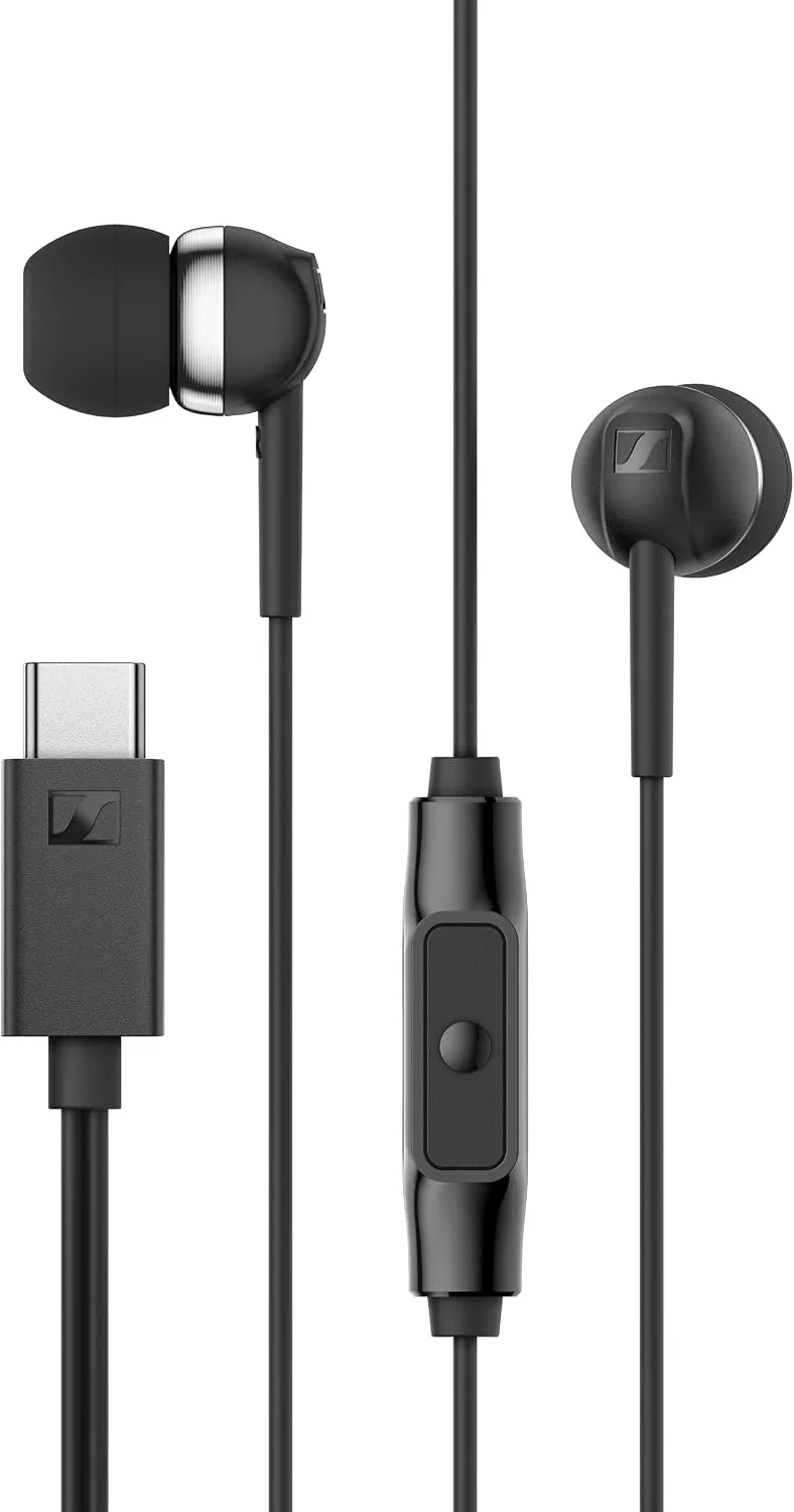 Sennheiser ▫️ Auscultadores intra-auriculares CX 80U com comando à distância integrado - Preto