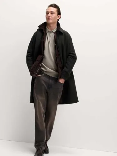 Marks & Spencer ▫️ Polo com aspeto de malha e elevado teor de algodão para homem, corte normal 3