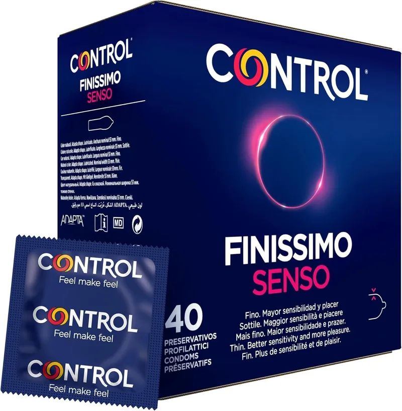 CONTROL ▫️ Preservativos de látex natural ultra-finos Finissimo Senso 40 unidades