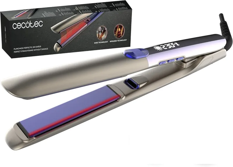 Cecotec ▫️ Alisador de cabelo - Infravermelhos e placas vibratórias - Lisse i-Twerk Pro Elite. Revestimento de cerâmica e turmalina, tecnologia iônica, temperatura de 160º a 260ºC, aquecimento rápido, ecrã