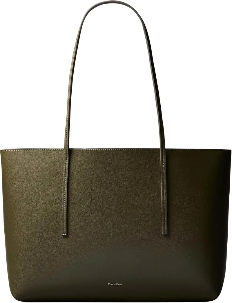 Calvin Klein ▫️ Mala Tote para mulher com logótipo em folha metálica e bolsa removível