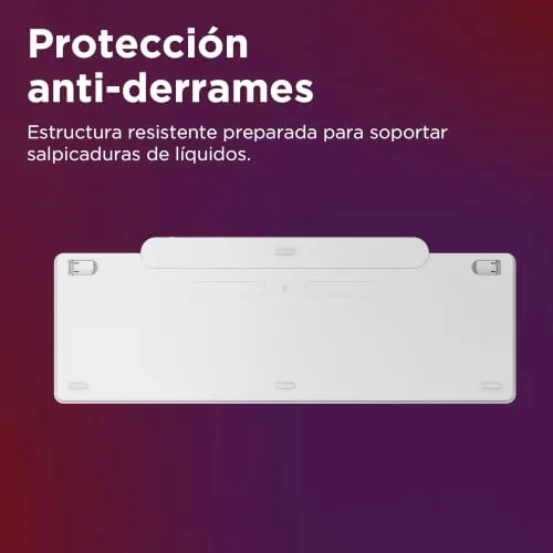 Lenovo ▫️ Teclado Bluetooth 800 com carregamento automático, recarrega-se com a luz ambiente, ligação para até 3 dispositivos, teclas silenciosas e plástico reciclado – Branco 6