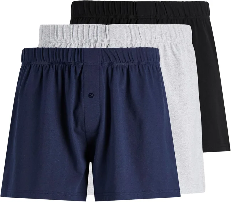 JACK & JONES ▫️ Jacjones Boxers Básicos em Malha, Conjunto de 3 Jacjones Boxers Básicos em Malha, Conjunto de 3 para Homem (Conjunto de 3)