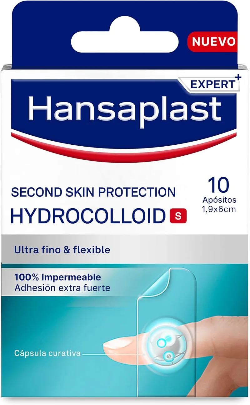 Elastoplast ▫️ Hansaplast Pensos Hidrocoloides (S - 10), Pensos adesivos 100% impermeáveis para uma cicatrização rápida, Pensos para dedos, ultrafinos e flexíveis, aderência extraforte, protegem como uma segunda pele
