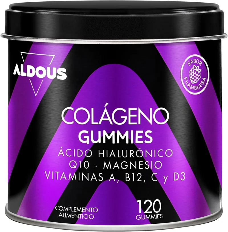 Aldous Bio ▫️ 120 Gominolas de Colagénio + Magnésio, Ácido Hialurónico e Coenzima Q10 - Energia