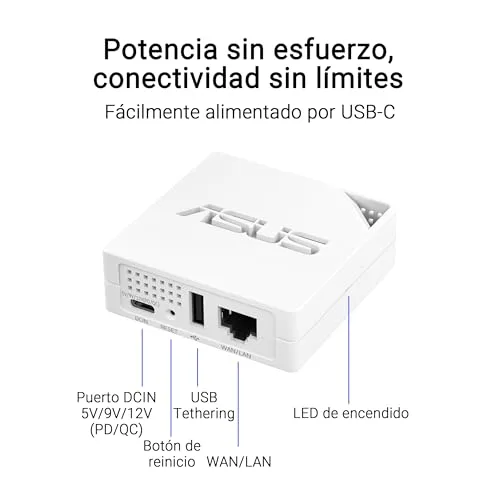 ASUS ▫️ RT-AX50 Go - Router de viagem Wi-Fi 6 de banda dupla 6