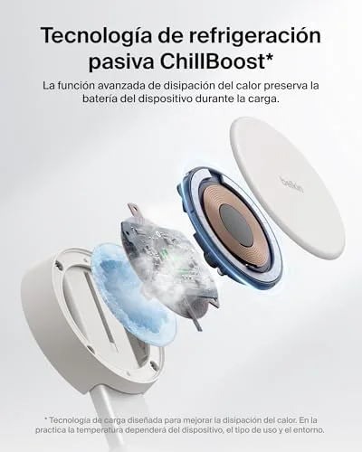 Belkin ▫️ Carregador sem fios magnético 2 em 1 UltraCharge Pro Qi2 25 W, cor Areia 3