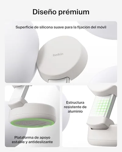Belkin ▫️ Carregador sem fios magnético 2 em 1 UltraCharge Pro Qi2 25 W, cor Areia 4