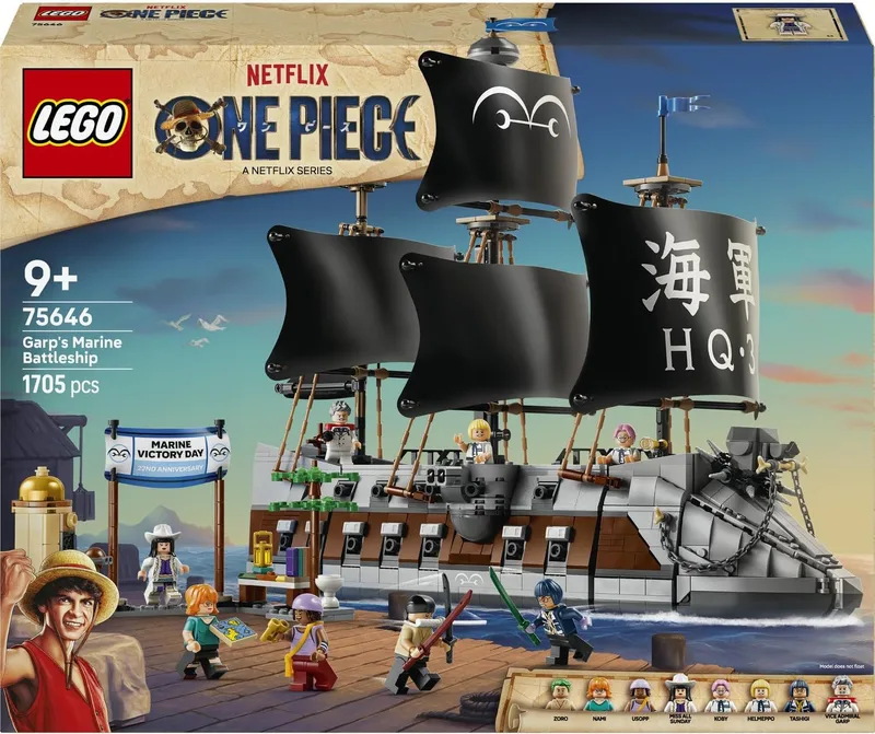 LEGO ▫️ One Piece Navio da Marinha do GARP 75646