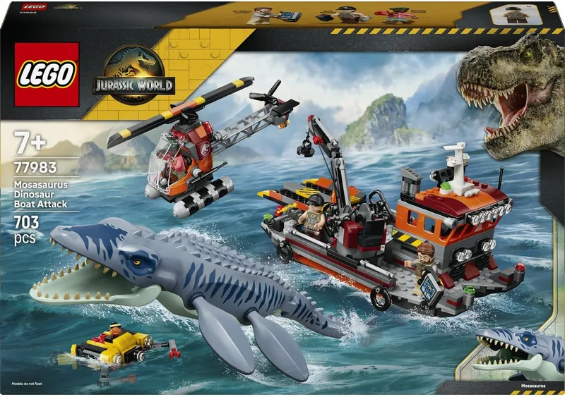 LEGO ▫️ Jurassic World: O Ataque do Dinossauro Marinho Mosasaurus 77983