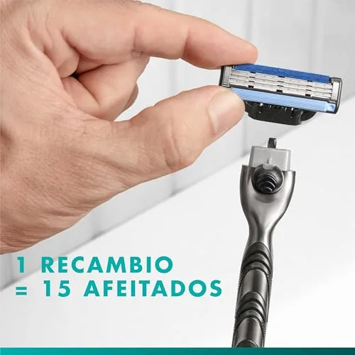Gillette ▫️ Lâminas de barbear Mach3 para homem + estojo de viagem, embalagem de 20 7